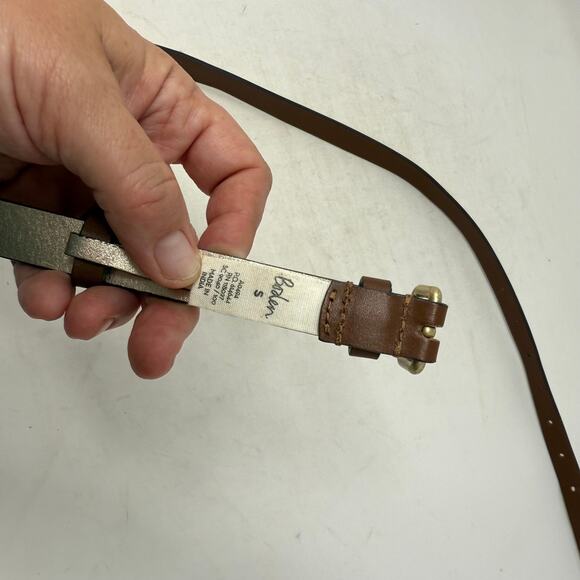 Boden Women's Brown 100% LEather Belt Gold Buckle Size Small - Picture 7 of 8